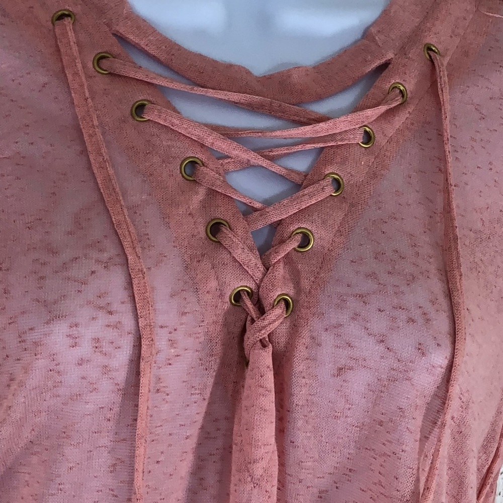 Material Girl Lace-up High Low Tunic Size M - Picture 3 of 8